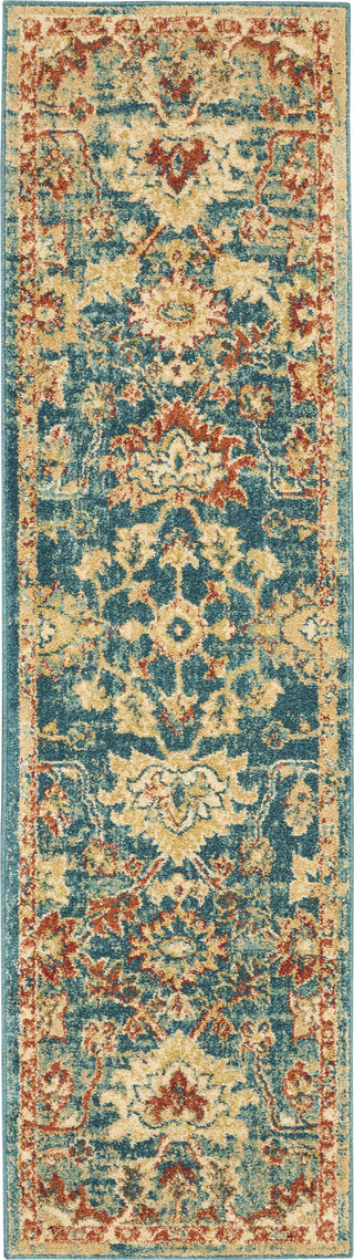 Traditional Vintage TRV02 Teal/Blue Area Rug by Nourison