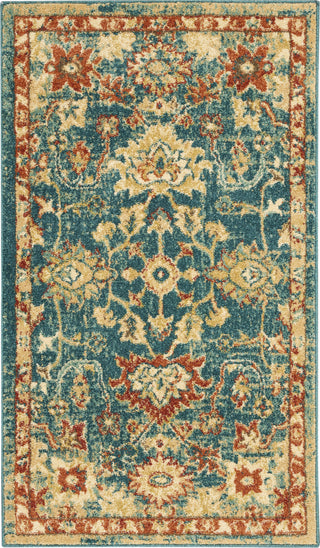 Traditional Vintage TRV02 Teal/Blue Area Rug by Nourison