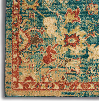 Traditional Vintage TRV02 Teal/Blue Area Rug by Nourison