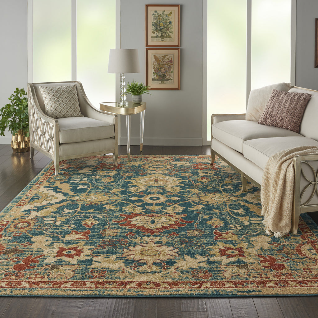 Traditional Vintage TRV02 Teal/Blue Area Rug by Nourison – Incredible ...