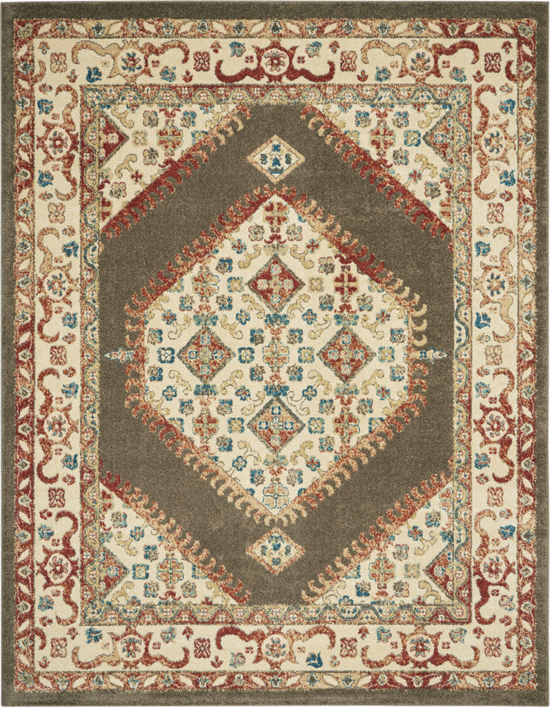 Traditional Vintage TRV03 Brown Area Rug by Nourison