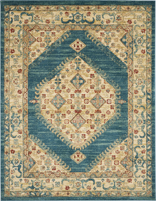 Traditional Vintage TRV03 Teal/Blue Area Rug by Nourison