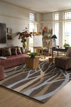 Momeni Transitions TS-17 Brown Area Rug Roomshot Feature