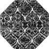 Unique Loom Tucson T-TUSN1 Black Area Rug Octagon Top-down Image