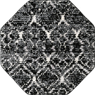 Unique Loom Tucson T-TUSN1 Black Area Rug Octagon Top-down Image