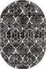 Unique Loom Tucson T-TUSN1 Black Area Rug Oval Top-down Image