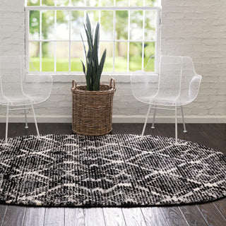 Unique Loom Tucson T-TUSN1 Black Area Rug Oval Lifestyle Image