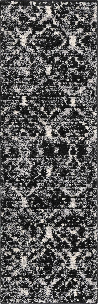 Unique Loom Tucson T-TUSN1 Black Area Rug Runner Top-down Image