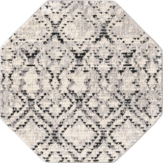 Unique Loom Tucson T-TUSN1 Ivory Area Rug Octagon Top-down Image