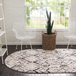 Unique Loom Tucson T-TUSN1 Ivory Area Rug Oval Lifestyle Image