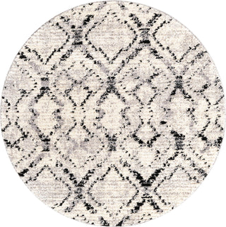 Unique Loom Tucson T-TUSN1 Ivory Area Rug Round Top-down Image