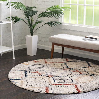 Unique Loom Tucson T-TUSN1 Multi Area Rug Round Lifestyle Image