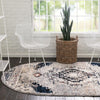 Unique Loom Tucson T-TUSN2 Gray Area Rug Oval Lifestyle Image