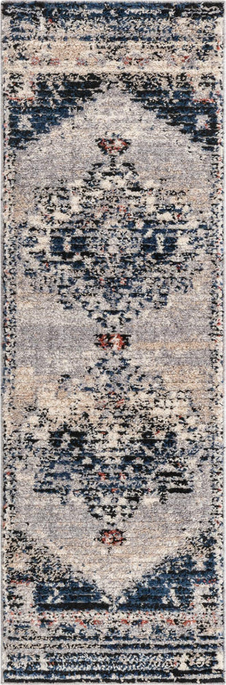 Unique Loom Tucson T-TUSN2 Gray Area Rug Runner Top-down Image