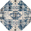 Unique Loom Tucson T-TUSN3 Blue Area Rug Octagon Top-down Image