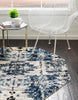 Unique Loom Tucson T-TUSN3 Blue Area Rug Octagon Lifestyle Image