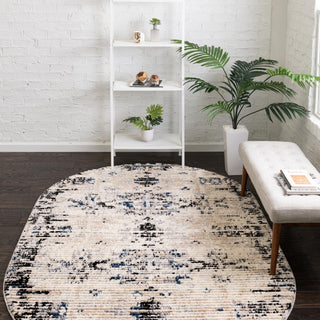 Unique Loom Tucson T-TUSN3 Ivory Area Rug Oval Lifestyle Image