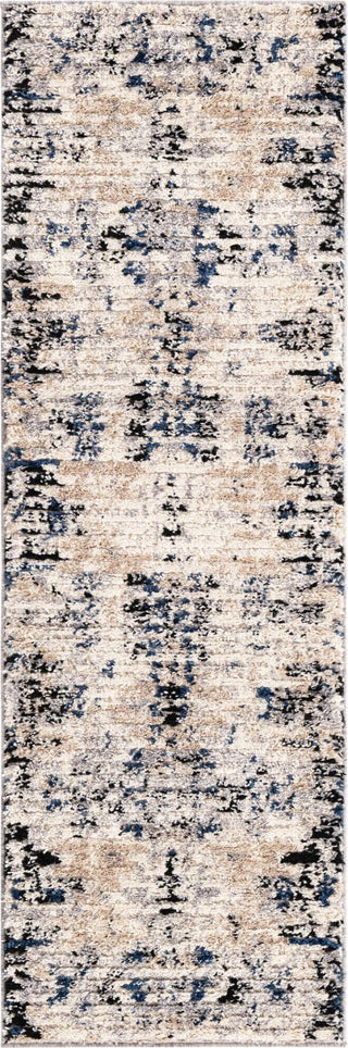 Unique Loom Tucson T-TUSN3 Ivory Area Rug Runner Top-down Image