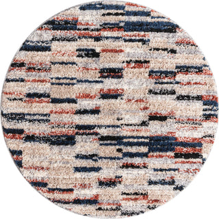 Unique Loom Tucson T-TUSN6 Multi Area Rug Round Top-down Image