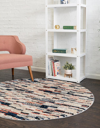 Unique Loom Tucson T-TUSN6 Multi Area Rug Round Lifestyle Image