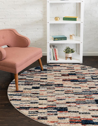 Unique Loom Tucson T-TUSN6 Multi Area Rug Round Lifestyle Image