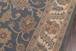 Momeni Tudor TUD-1 Blue Area Rug Corner Shot