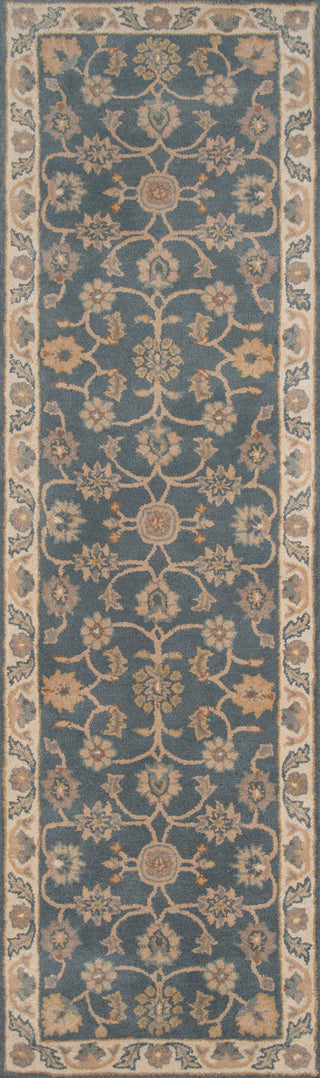 Momeni Tudor TUD-1 Blue Area Rug Closeup