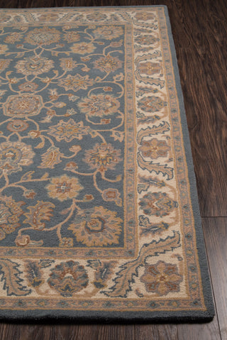 Momeni Tudor TUD-1 Blue Area Rug Detail Shot Feature