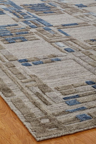 Ancient Boundaries Tunis TUN-08 Natural / Indigo Area Rug Lifestyle Image Feature