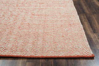 Rizzy Twist TW2918 Orange Area Rug Edge Shot