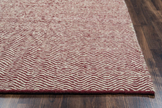 Rizzy Twist TW2967 Burgundy Area Rug Edge Shot
