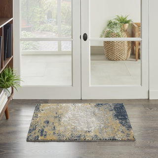 Nourison Twilight TWI22 Navy Gold Area Rug