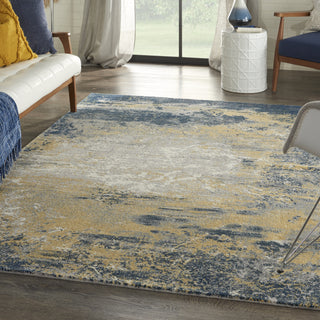 Nourison Twilight TWI22 Navy Gold Area Rug