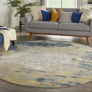 Nourison Twilight TWI22 Navy Gold Area Rug