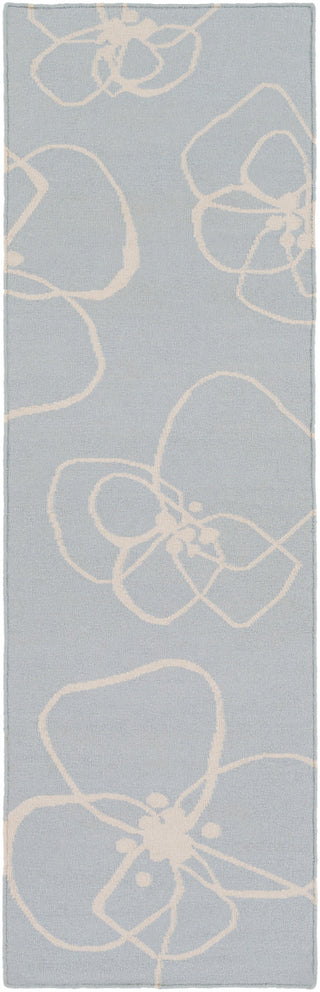 Surya Textila TXT-3008 Sky Blue Area Rug by Lotta Jansdotter 2'6'' x 8' Runner