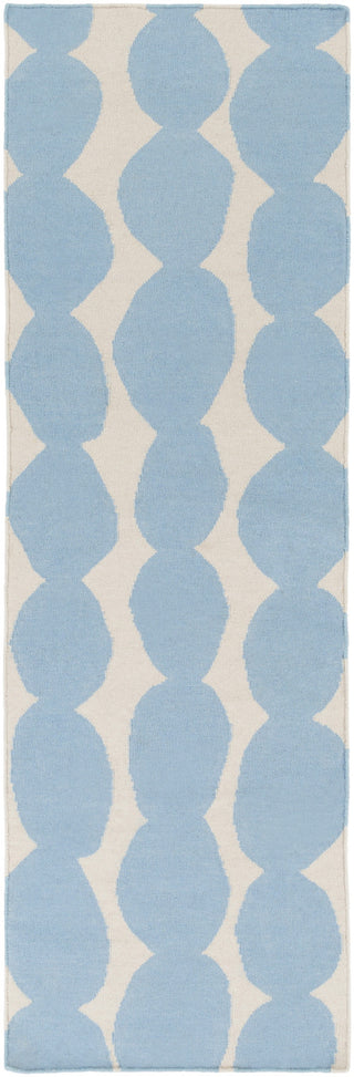 Surya Textila TXT-3011 Sky Blue Area Rug by Lotta Jansdotter 2'6'' x 8' Runner