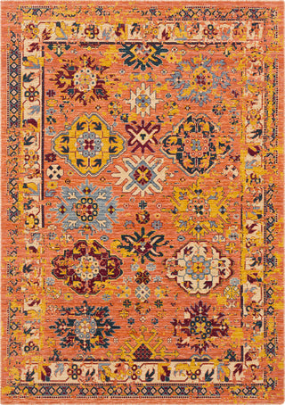 Surya Trailblazer TZR-1001 Bright Orange Medium Gray Wheat Denim Dark Red Saffron Area Rug main image