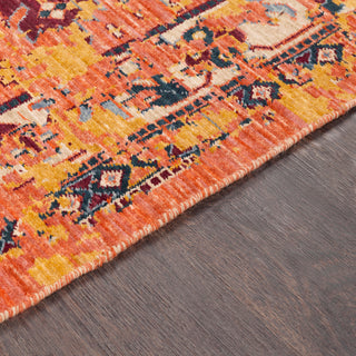 Surya Trailblazer TZR-1001 Bright Orange Medium Gray Wheat Denim Dark Red Saffron Area Rug Texture Image