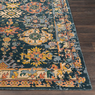 Surya Trailblazer TZR-1003 Dark Green Wheat Medium Gray Saffron Bright Orange Area Rug Detail Image