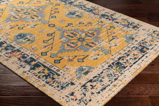 Surya Trailblazer TZR-1004 Wheat Medium Gray Dark Green Denim Bright Orange Area Rug Corner Image