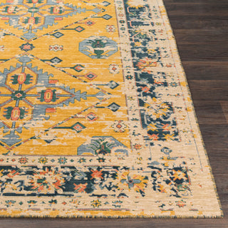 Surya Trailblazer TZR-1004 Wheat Medium Gray Dark Green Denim Bright Orange Area Rug Detail Image