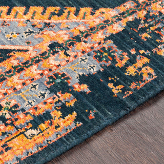 Surya Trailblazer TZR-1007 Saffron Medium Gray Bright Orange Wheat Dark Green Area Rug Texture Image