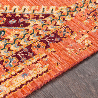 Surya Trailblazer TZR-1008 Bright Orange Dark Red Wheat Saffron Medium Gray Denim Area Rug Texture Image