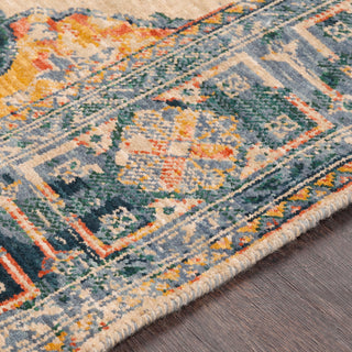 Surya Trailblazer TZR-1009 Wheat Saffron Dark Green Bright Orange Denim Area Rug Texture Image