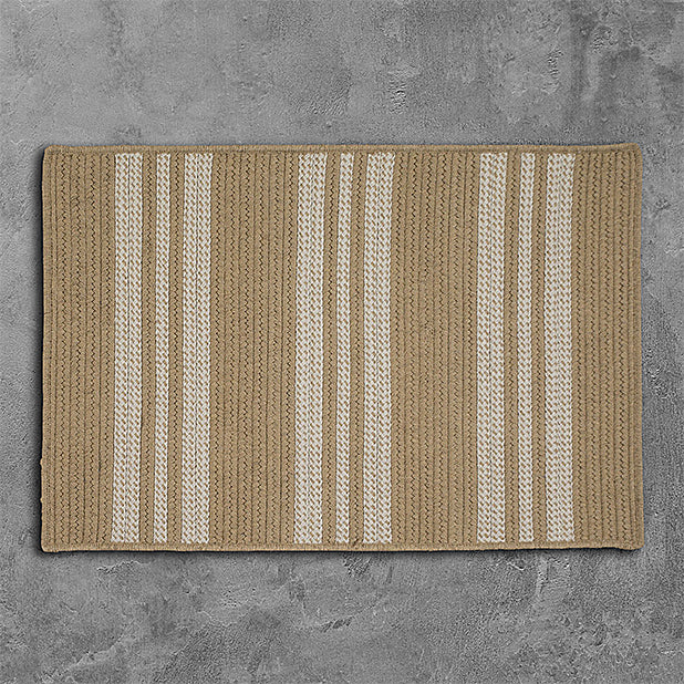 Colonial Mills Sunbrella Southport Stripe UH99 Wheat Area Rug main image