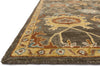 Loloi Underwood UN-01 Charcoal / Gold Area Rug Round Image Feature