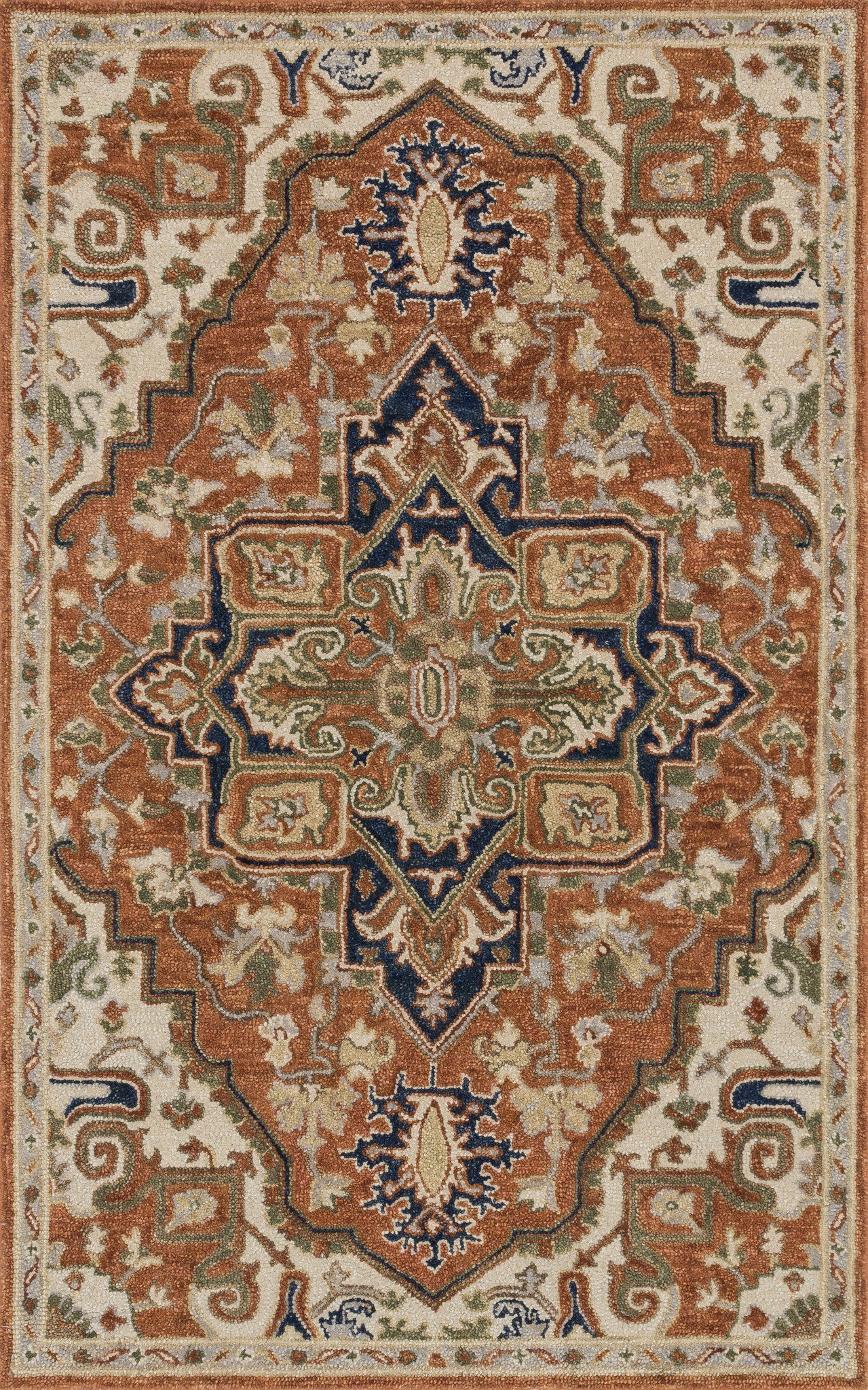 Loloi Rust Rug Loloi Underwood UN-01 Blue / Rust Area Rug – Incredible Rugs and Decor
