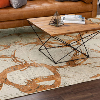 Karastan Omni Upala Terracotta Area Rug Lifestyle Image Feature