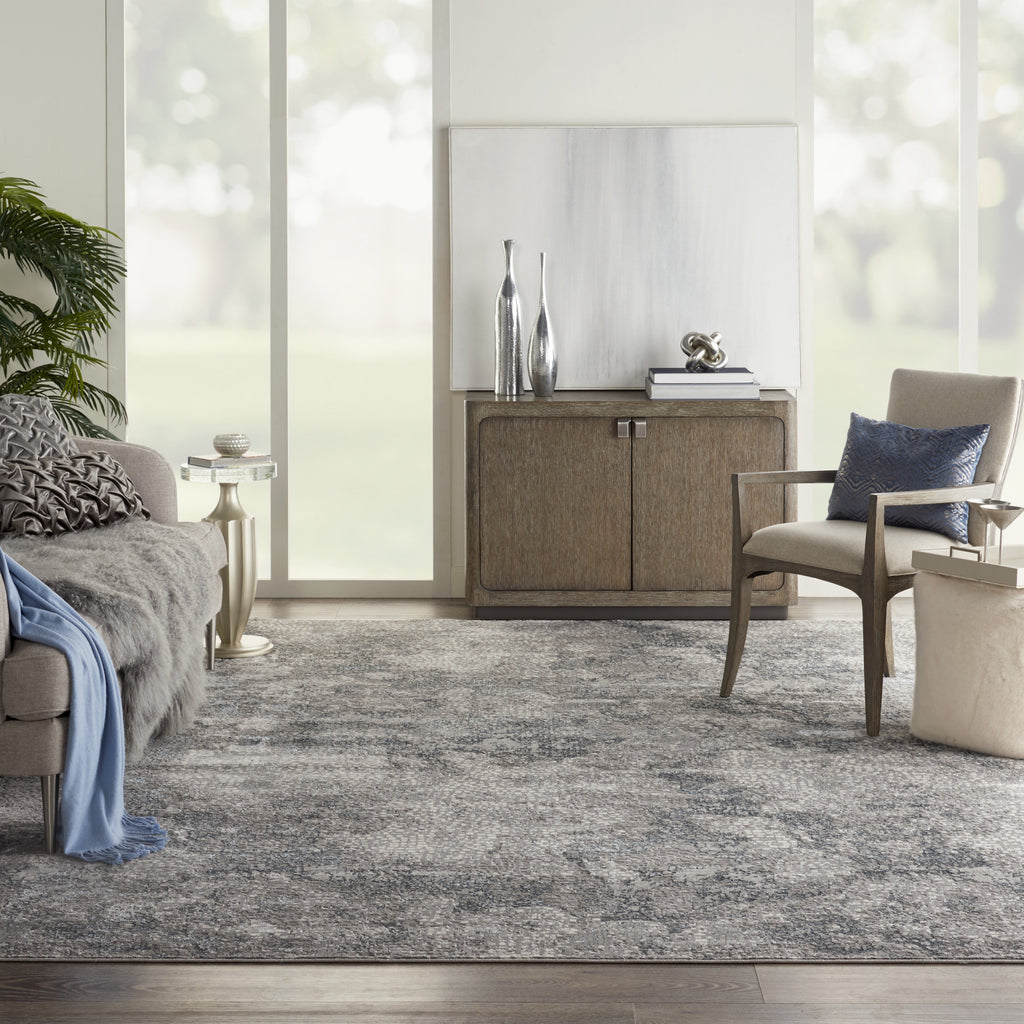 Nourison MA90 Uptown UPT02 Grey Area Rug by Michael Amini Room Scene Featured