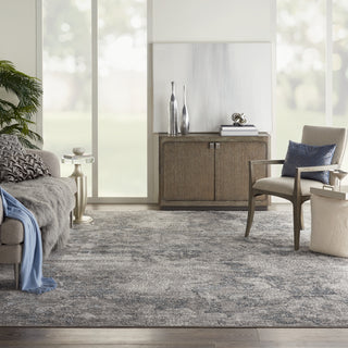 Nourison MA90 Uptown UPT02 Grey Area Rug by Michael Amini Room Scene Featured